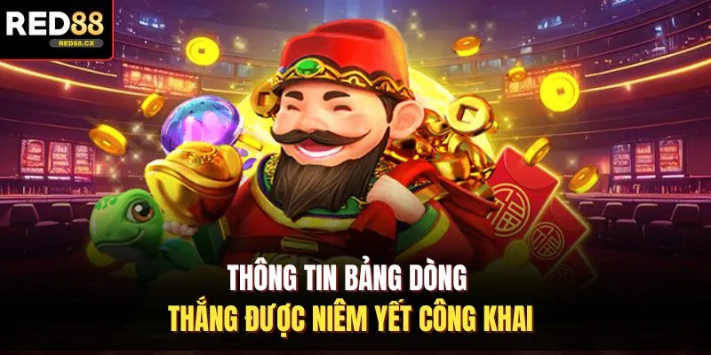 Thông tin bảng dòng thắng được niêm yết công khai